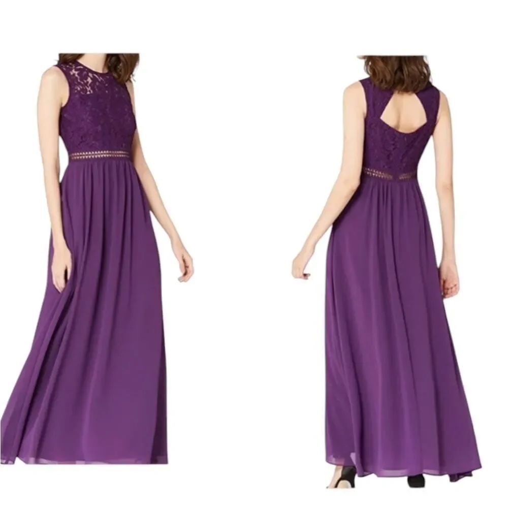NWT Truth & Fable Maxi Dress JCM-36282 Bright Violet purple Size L